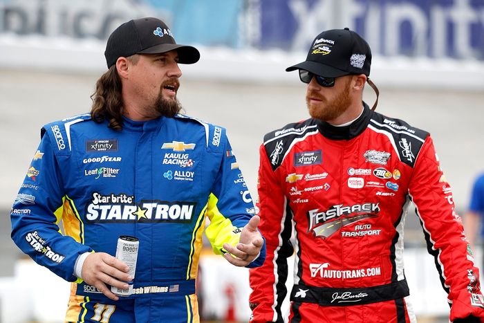 Josh Williams, Kaulig Racing Chevrolet, Jeb Burton, Jordan Anderson Racing Chevrolet