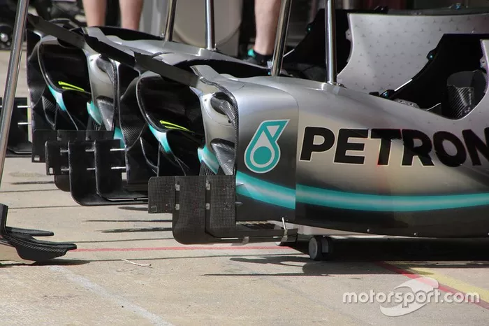 Detalle técnico de Mercedes AMG F1