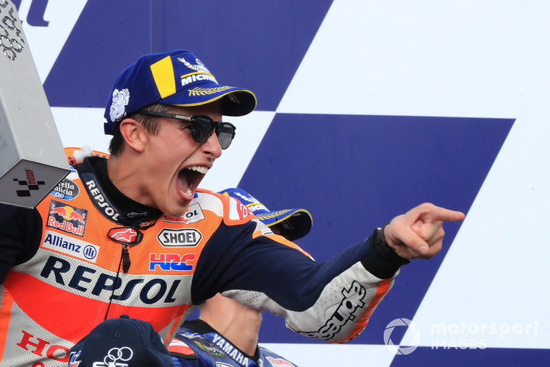 Подіум: переможець гонки Марк Маркес, Repsol Honda Team