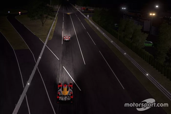 Acción de carrera nocturna