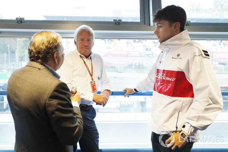 Charlie Whiting, Jean Todt, FIA President, Charles Leclerc, Sauber F1 Team