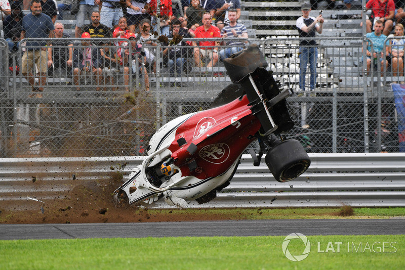 Marcus Ericsson, Sauber C37 crash