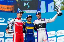 Podium: Race winner Nicolas Prost, Renault e.Dams; second place Bruno Senna, Mahindra Racing; third place Jean-Eric Vergne, DS Virgin Racing