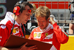 Sebastian Vettel, Ferrari on the grid