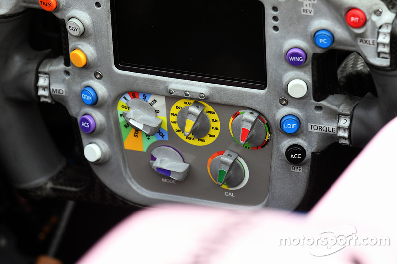 Sahara Force India VJM10 steering wheel detail