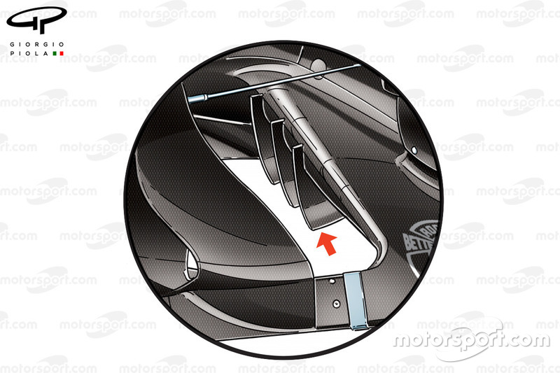 Détails des dérives latérales de la Force India VJM10, GP du Mexique