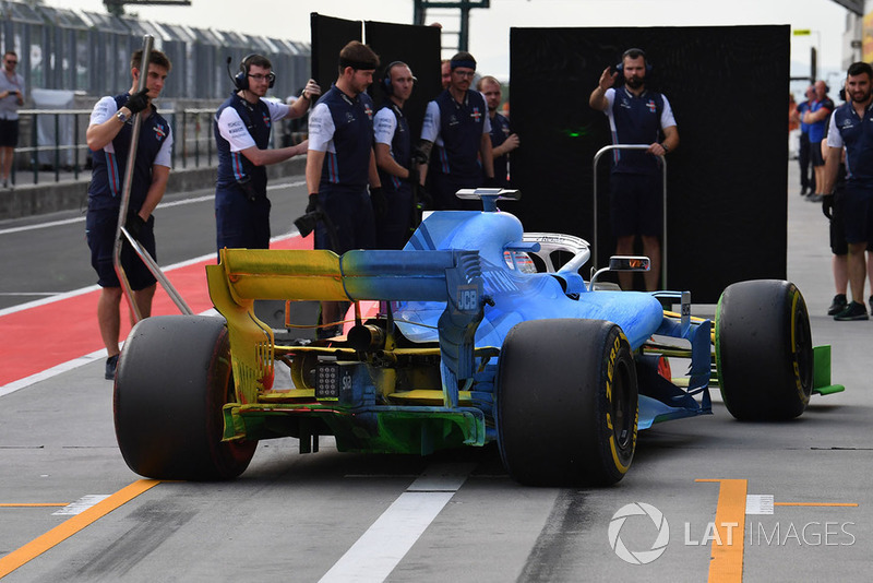 Robert Kubica, Williams FW41 con parafina aerodinámica sobre todo el automóvil