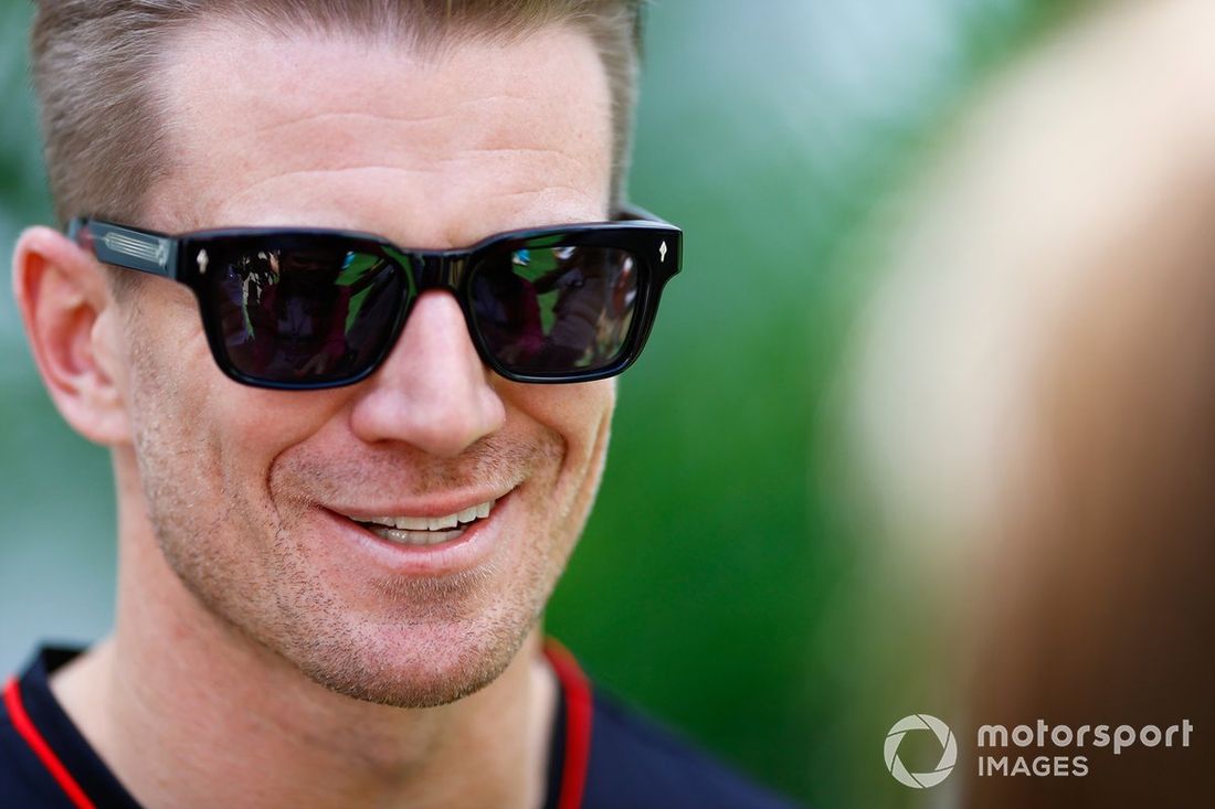 Nico Hulkenberg, Haas F1 Team, habla con los medios de comunicación