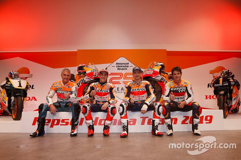 Мік Дуен, Марк Маркес, Хорхе Лоренсо, Алекс Крівілль, Repsol Honda Team