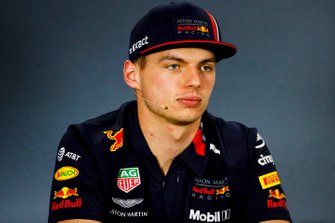 Max Verstappen, Red Bull Racing, in de persconferentie