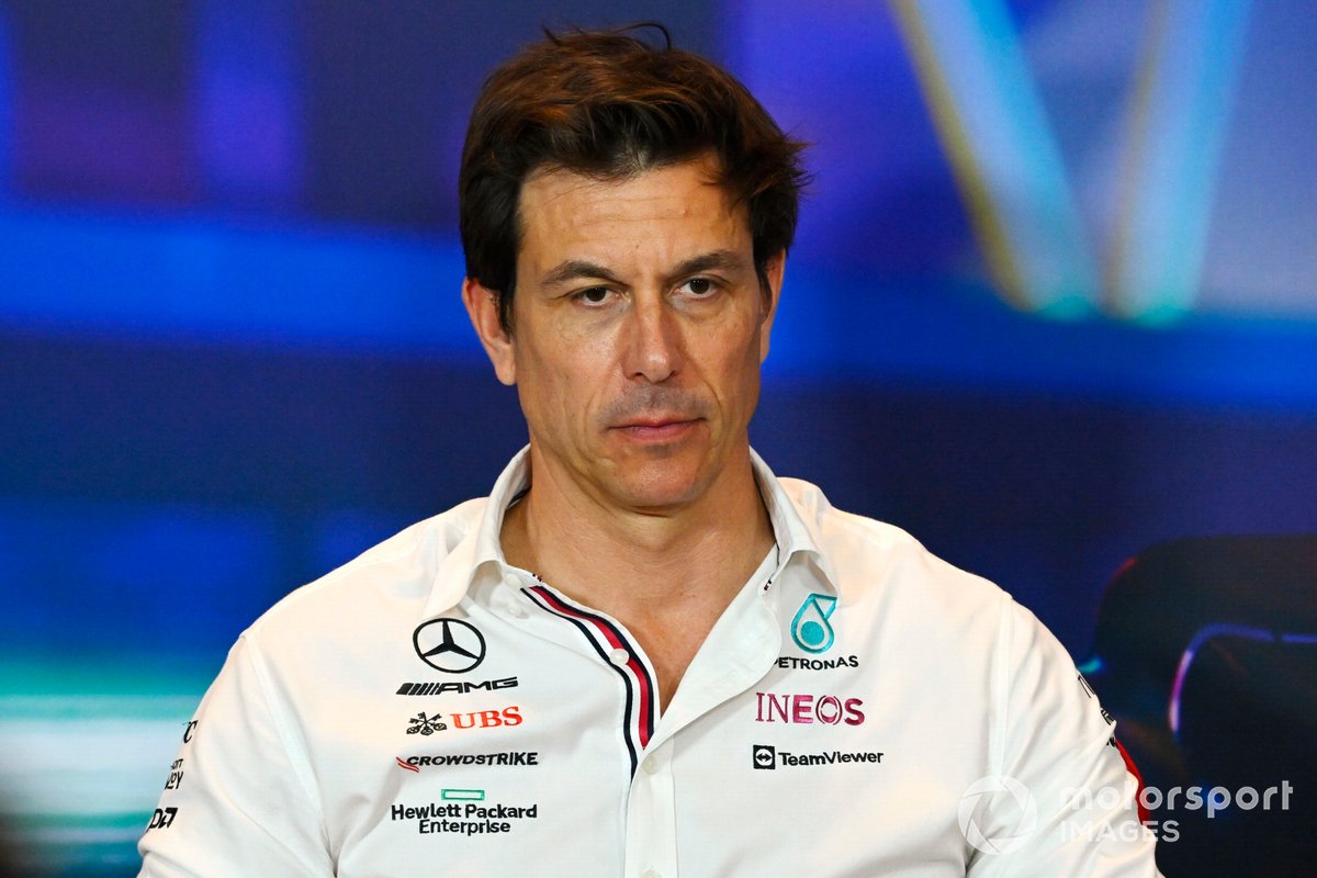 Toto Wolff, Team Principal and CEO, Mercedes AMG, attends the Press Conference 