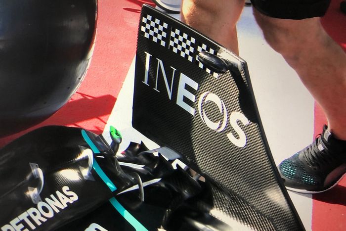 Detalle del morro del Mercedes W14