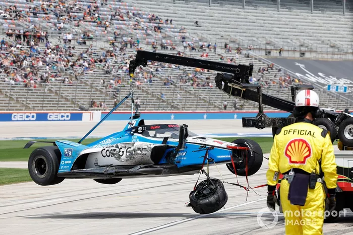 Graham Rahal, Rahal Letterman Lanigan Racing Honda crash damage