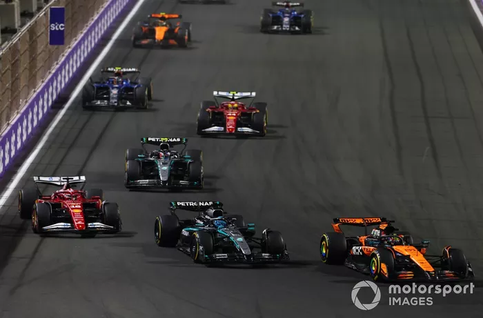 Charles Leclerc, Ferrari, Oscar Piastri, McLaren, George Russell, Mercedes