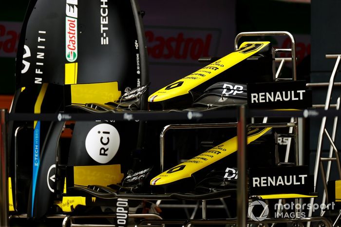 Los conos de la nariz del monoplaza de Esteban Ocon Renault F1 Team R.S.20