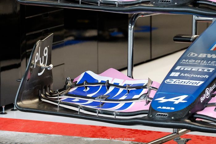 Alpine A523 detalle alerón delantero