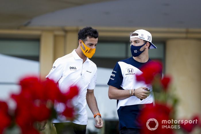 Daniel Ricciardo, McLaren y Pierre Gasly, AlphaTauri 