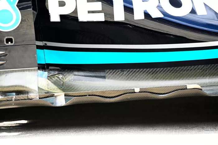 Detalle técnico del Mercedes W12