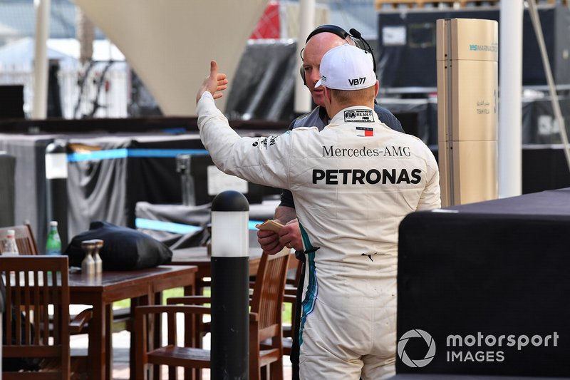Valtteri Bottas, Mercedes AMG F1 and Pirelli engineer
