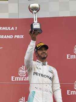 Podium : le troisième Lewis Hamilton, Mercedes AMG F1