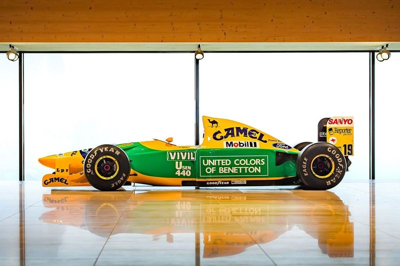 La Benetton B192-Ford, châssis 05, restaurée. 