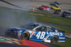 Ganador de la carrera Jimmie Johnson, Hendrick Motorsports Chevrolet celebra