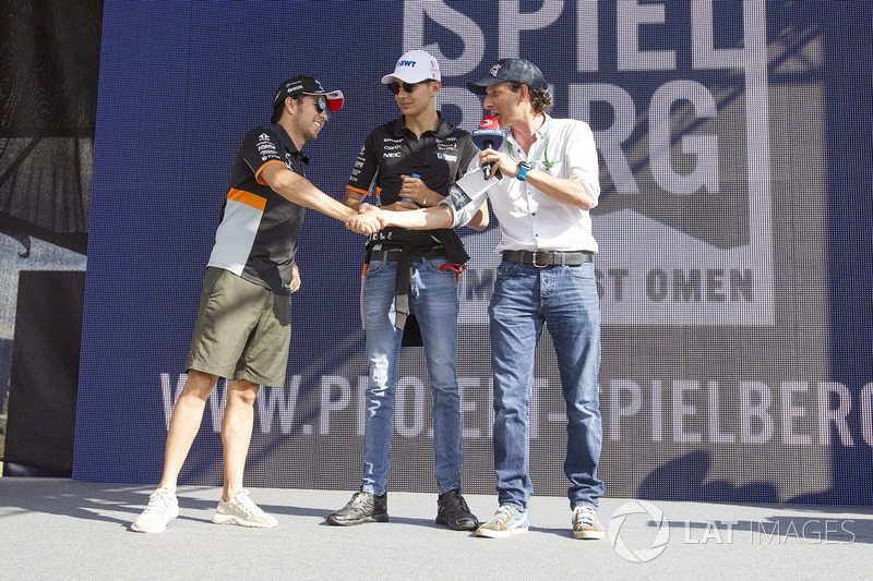 Sergio Perez, Sahara Force India und Esteban Ocon, Sahara Force India F1