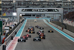 Valtteri Bottas, Mercedes F1 W08, Lewis Hamilton, Mercedes F1 W08, Sebastian Vettel, Ferrari SF70H, Kimi Raikkonen, Ferrari SF70H, Daniel Ricciardo, Red Bull Racing RB13, Max Verstappen, Red Bull Racing RB13
