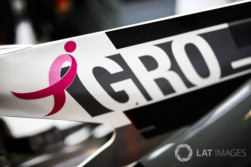 Logo en el coche de Romain Grosjean, Haas F1 Team VF-17
