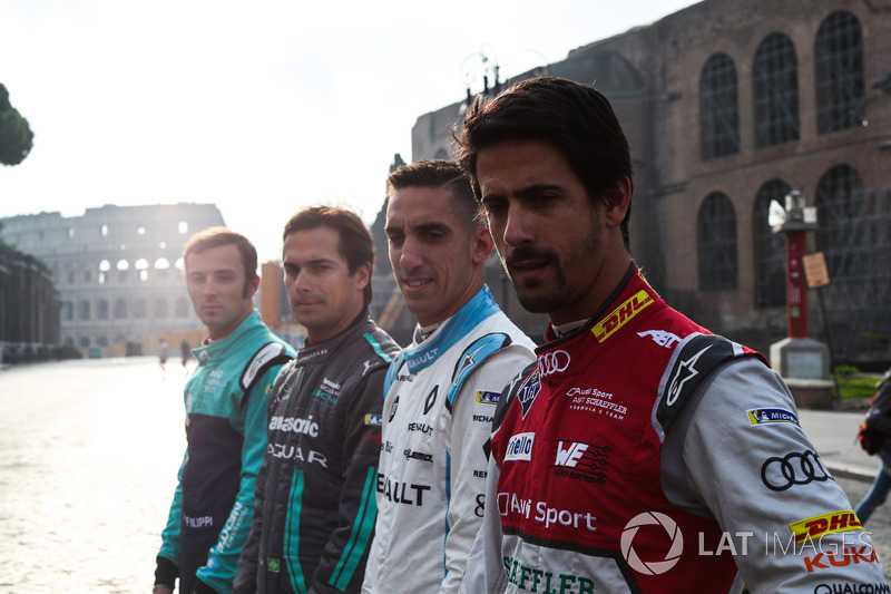 Лукас ди Грасси, Audi Sport ABT Schaeffler, Себастьен Буэми, Renault e.Dams, Нельсон Пике-мл., Jaguar Racing и Лука Филиппи, NIO Formula E Team