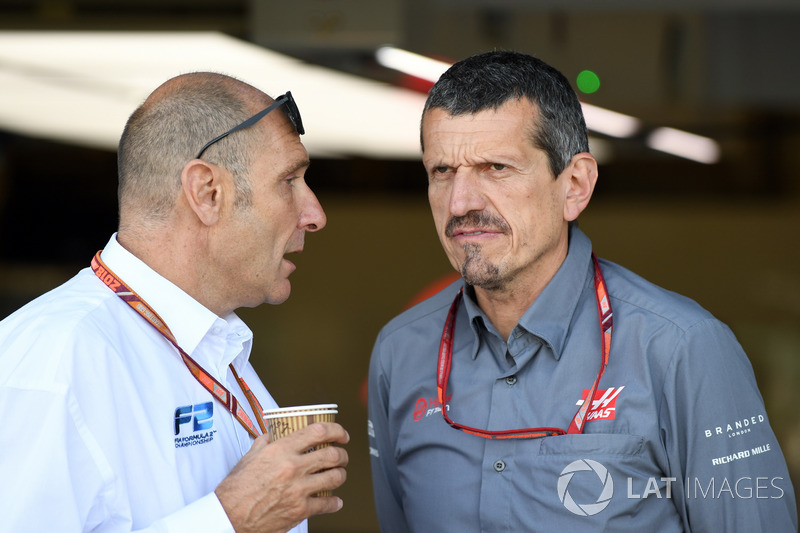 Bruno Michel and Guenther Steiner, Haas F1 Team Principal