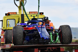 The car of Race retiree Pierre Gasly, Scuderia Toro Rosso STR13