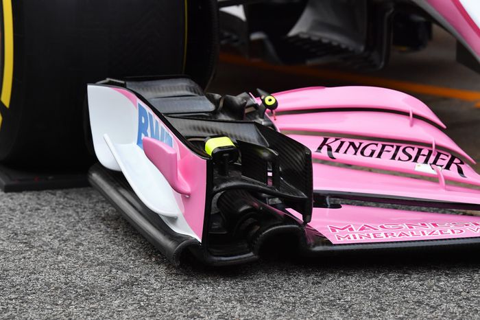 Sahara Force India VJM11, detalle delantero