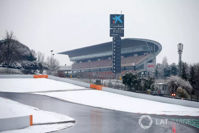 Le circuit recouvert de neige