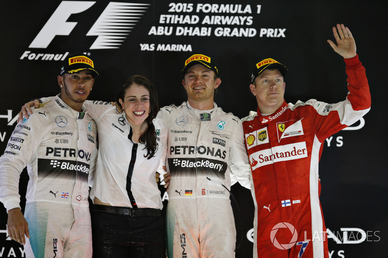 Podium: Race winner Nico Rosberg, Mercedes AMG, second place Lewis Hamilton, Mercedes AMG, third pla