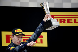 Daniil Kvyat, Red Bull Racing, third place, on the podium
