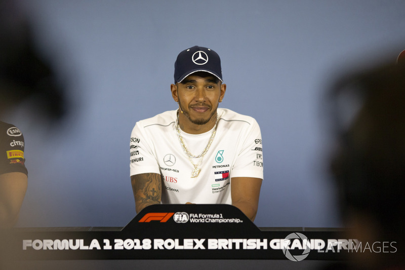 Lewis Hamilton, Mercedes-AMG F1, nella conferenza stampa