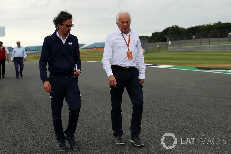 Laurent Mekies, FIA Safety Director and Charlie Whiting, FIA Delegate walk the track