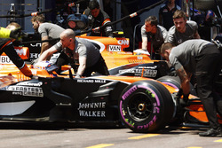 Stoffel Vandoorne, McLaren MCL32, Jenson Button, McLaren MCL32