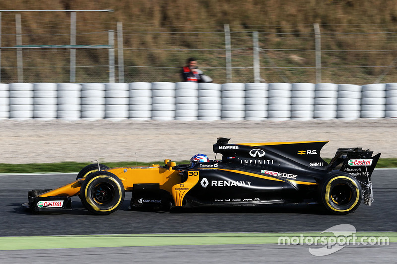 Jolyon Palmer, Renault Sport F1 Team RS17 avec des capteurs