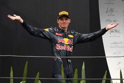 Podio: tercer lugar Max Verstappen, Red Bull Racing
