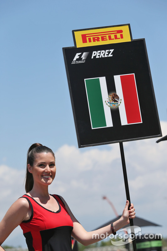 Chica de la parrilla de Sergio Pérez, Sahara Force India F1