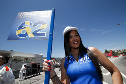 Grid girl of Thed Björk, Polestar Cyan Racing, Volvo S60 Polestar TC1