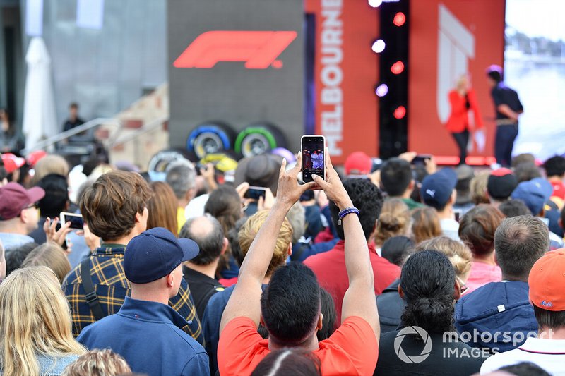Fans at the Federation Square event