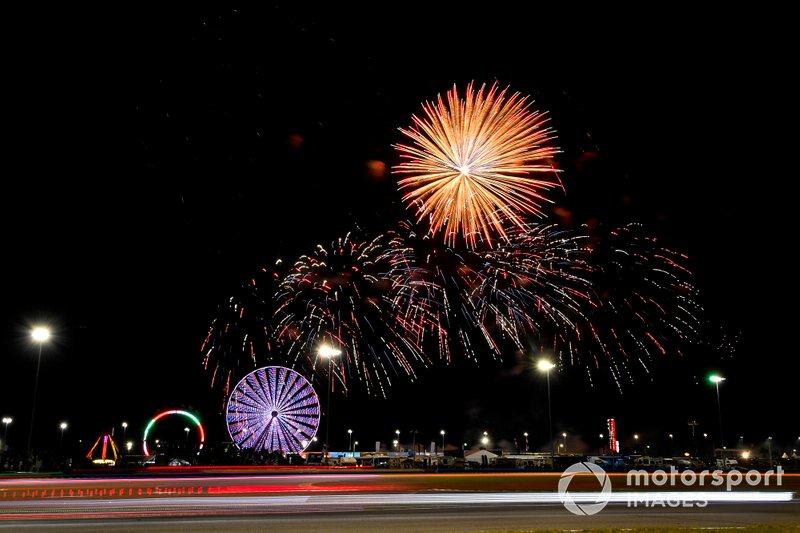 Fireworks over the track