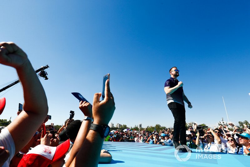 Leon Price, Team, Sporting manager, Envision Virgin Racing, celebrates on the podium