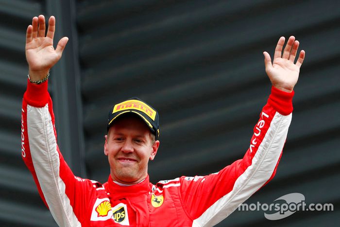 El ganador: Sebastian Vettel, Ferrari
