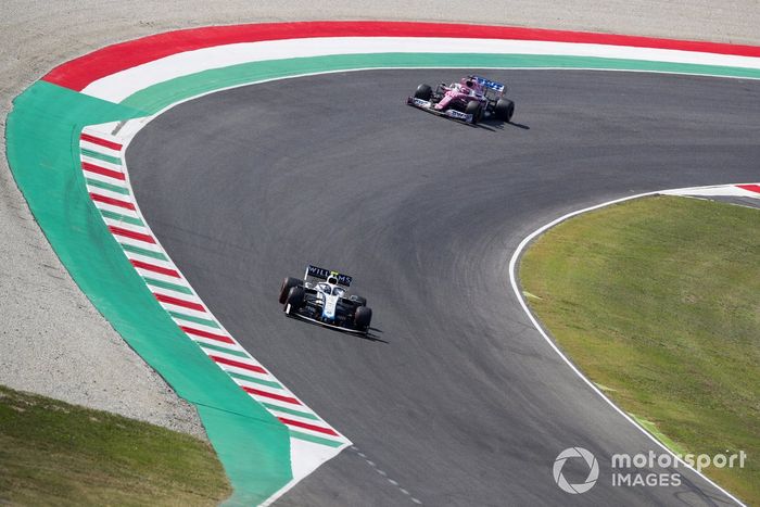 Nicholas Latifi, Williams FW43, Sergio Pérez, Racing Point RP20