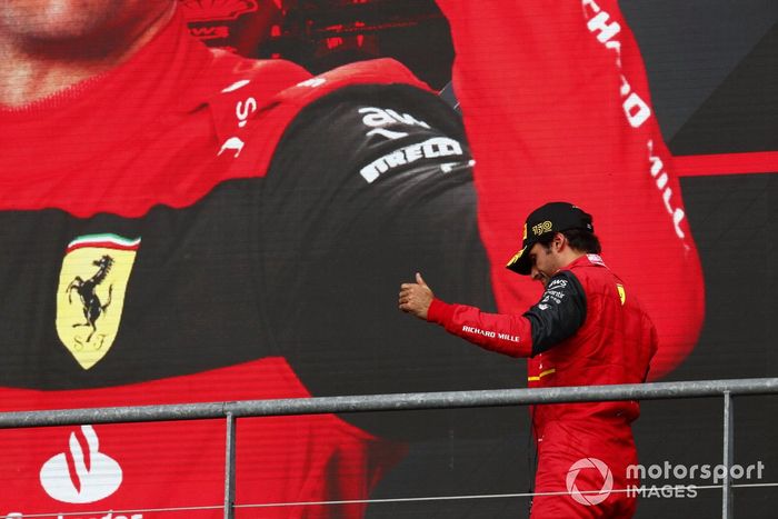 Podio: tercer lugar Carlos Sainz, Ferrari