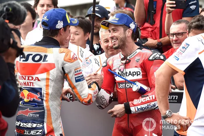 1. Marc Marquez, Repsol Honda Team, 2. Andrea Dovizioso, Ducati Team